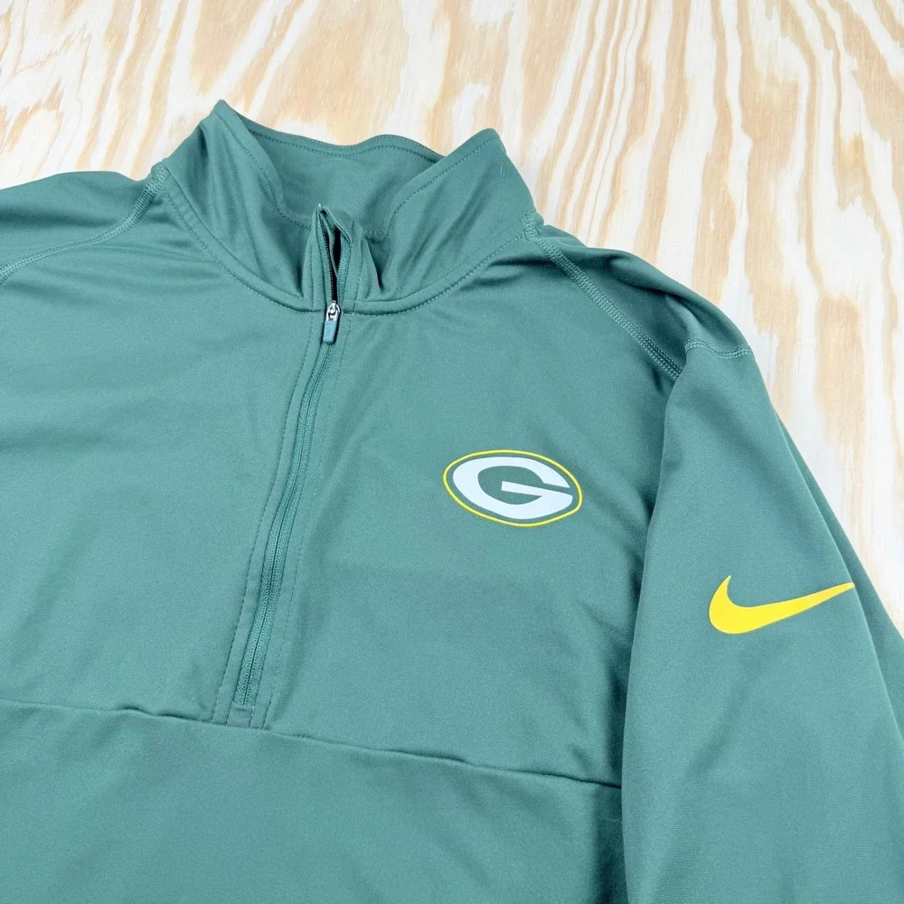 Nike NFL Green Bay Packers Mens XL Dri-FIT Quarter Zip Pullover Green 940735-323